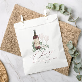 Bolsa De Papel Acuarela Vino Rojo Saludos Botánicos para Amar