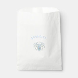 Bolsa De Papel Acuario rosa, impresión de signo zodiacal, signo e