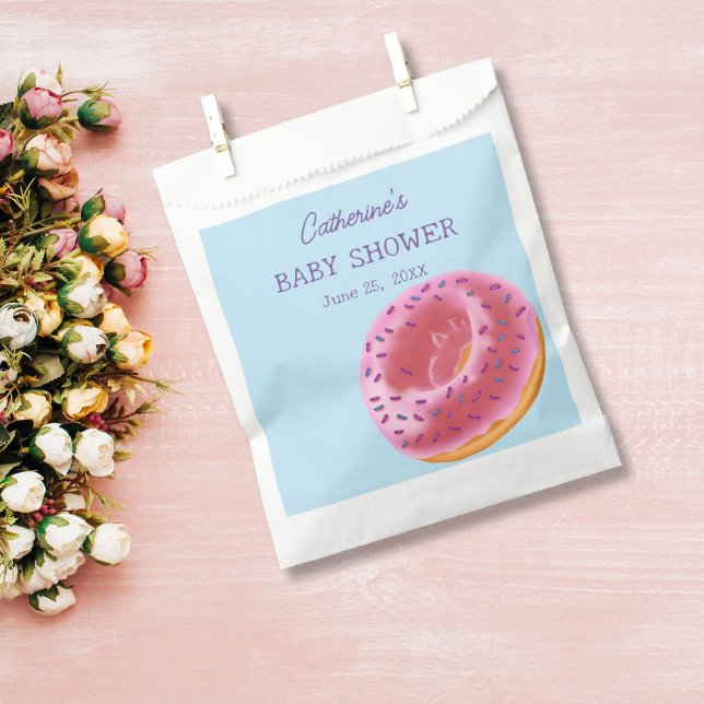 Bolsa De Papel Adorable Blue Donut Baby Shower (Subido por el creador)