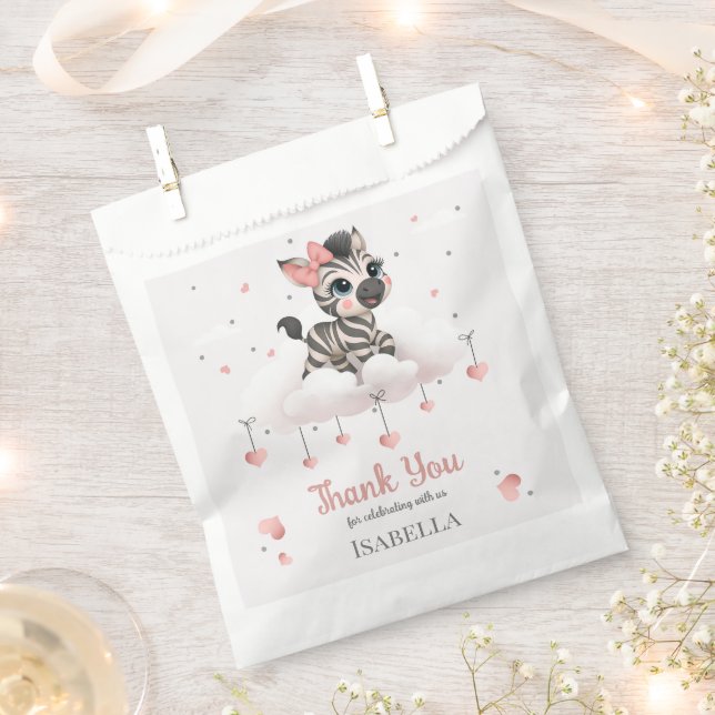Bolsa De Papel Adorable cebra pequeña  (Cortado)