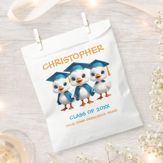 Bolsa De Papel Adorable Goose Pre K Grad Squad (Cortado)