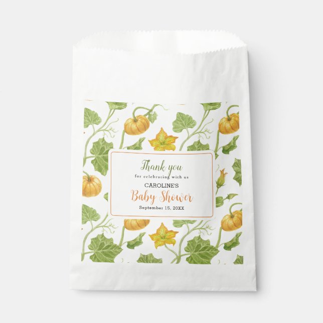 Bolsa De Papel adorable patrón de vid de pumkin (Anverso)