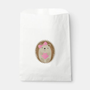 Bolsa De Papel Adorable Personalizado Chica Hedgehog abrazando un