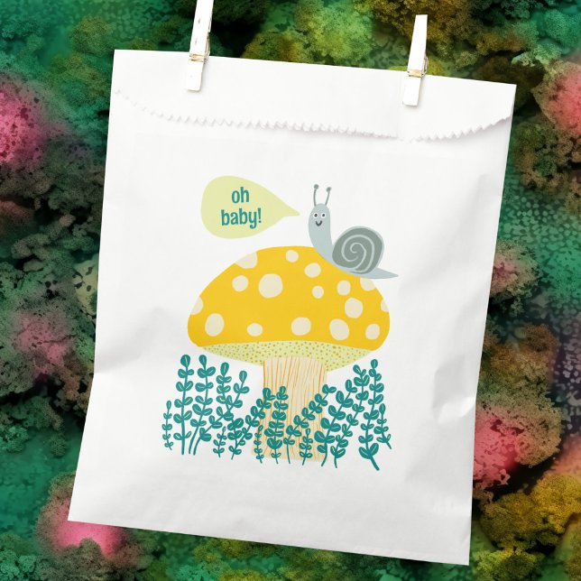 Bolsa De Papel Adorable Snail Mushroom Cute Butterfly Baby Shower (Adorable Snail Mushroom Cute Butterfly Baby Shower Favor Bag
)