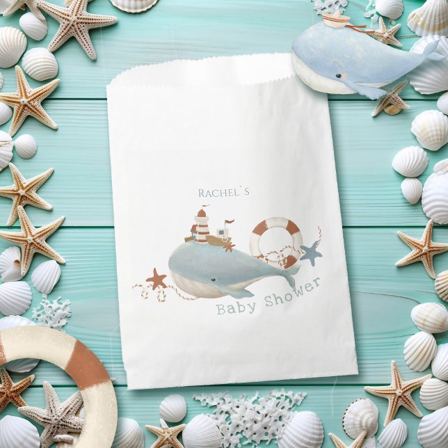 Bolsa De Papel Adorable Whale Baby Shower (Subido por el creador)