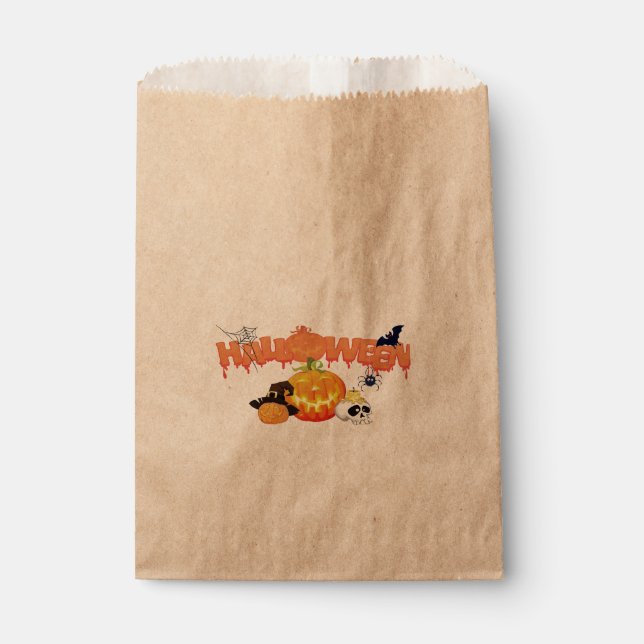 Bolsa De Papel Adornos lindos de Halloween (Anverso)