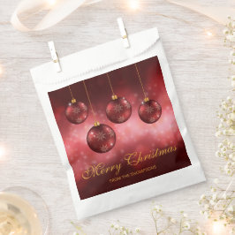 Bolsa De Papel Adornos Navideños Festivos Rojos Con Texto Persona