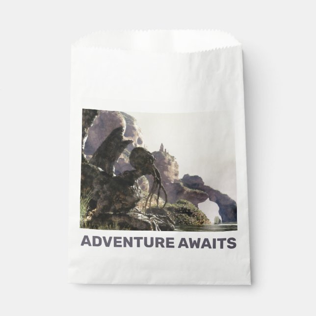 Bolsa De Papel Adventure Awaits. Fantasy landscape (Anverso)