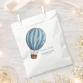 Bolsa De Papel Adventure Awath Blue Hot Air Balloon Baby Shower
