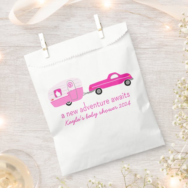 Bolsa De Papel Adventure Awath Cute Truck & Trailer BABY SHOWER (Cortado)