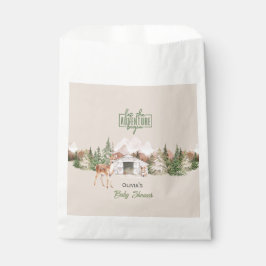 Bolsa De Papel Adventure Awath Sage Green Mountain Baby Shower