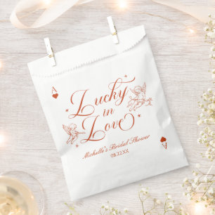 Bolsa De Papel Afortunado En El Amor Vintage Cupido Despedida de 