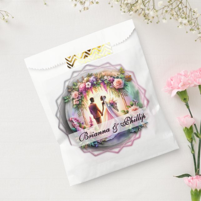 Bolsa De Papel African-American Moonlight Wedding Favor Bags (Sellado)