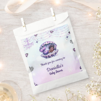 Bolsa De Papel Afro Mermaid Baby Shower