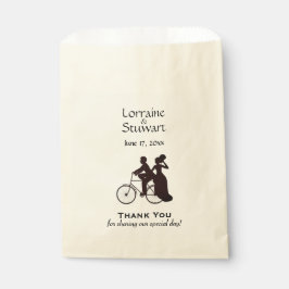 Bolsa De Papel Agradable Boda Rústico De Bicicletas Gracias