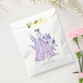 Bolsa De Papel Agradecimiento a la ducha de novia con bata de flo