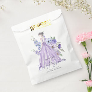 Bolsa De Papel Agradecimiento a la ducha de novia con bata de flo