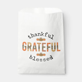 Bolsa De Papel Agradecimiento Agradecimiento Bendecida Caída Agra