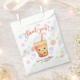 Bolsa De Papel Agradecimiento de Baby Shower de Burbuja de Té de 
