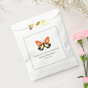 Bolsa De Papel Agradecimiento de Baby Shower de Mariposa Minimali
