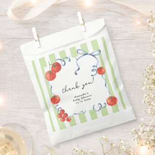 Bolsa De Papel Agradecimiento de baby shower de tomate acuarela