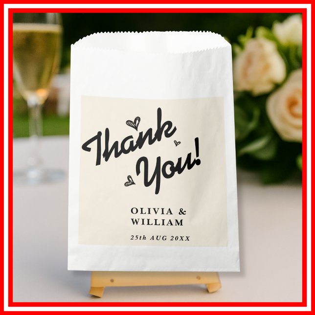 Bolsa De Papel Agradecimiento de Boda Amarillo Mantequilla (Subido por el creador)