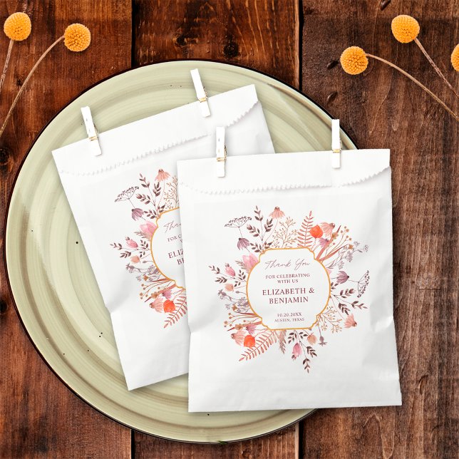 Bolsa De Papel Agradecimiento de Boda Boho Chic Rústico Dorado co (Subido por el creador)