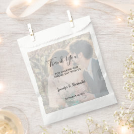 Bolsa De Papel Agradecimiento de boda foto elegante rústico