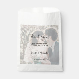 Bolsa De Papel Agradecimiento de boda foto elegante rústico