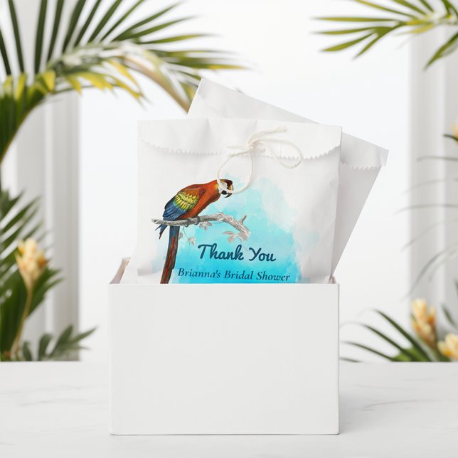 Bolsa De Papel Agradecimiento de Despedida de Soltera de Loro Vin (Subido por el creador)