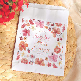 Bolsa De Papel Agradecimiento de Despedida de Soltera Floral de N