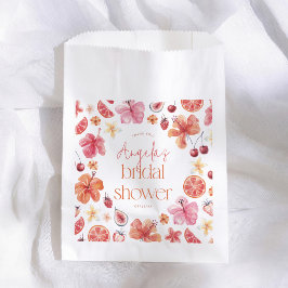 Bolsa De Papel Agradecimiento de Despedida de Soltera Floral de N