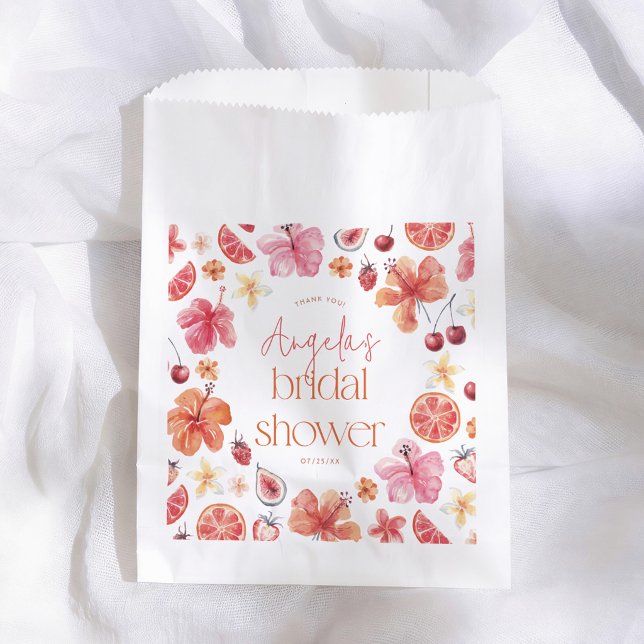 Bolsa De Papel Agradecimiento de Despedida de Soltera Floral de N (Subido por el creador)