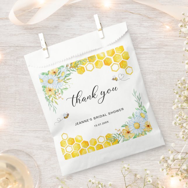 Bolsa De Papel Agradecimiento para despedida de soltera de abeja  (Cortado)