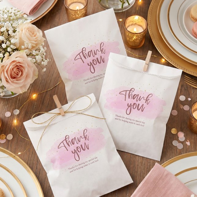 Bolsa De Papel Agradecimiento para Despedida de Soltera en Rosa D (Subido por el creador)