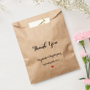 Bolsa De Papel Agradecimiento personalizado de bricolaje con eleg