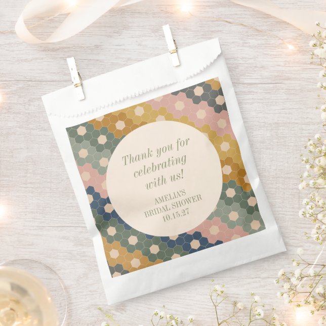 Bolsa De Papel Agradecimiento personalizado para ducha de novia v (Cortado)