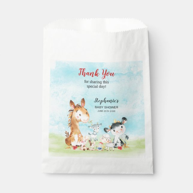 Bolsa De Papel Agradecimientos de acuarela (Anverso)