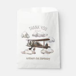 Bolsa De Papel Agradecimientos de la parte del avión