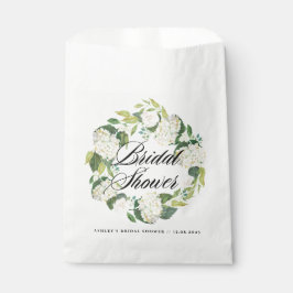 Bolsa De Papel Agua Hidrangea Blanca Wreath Brillante Ducha