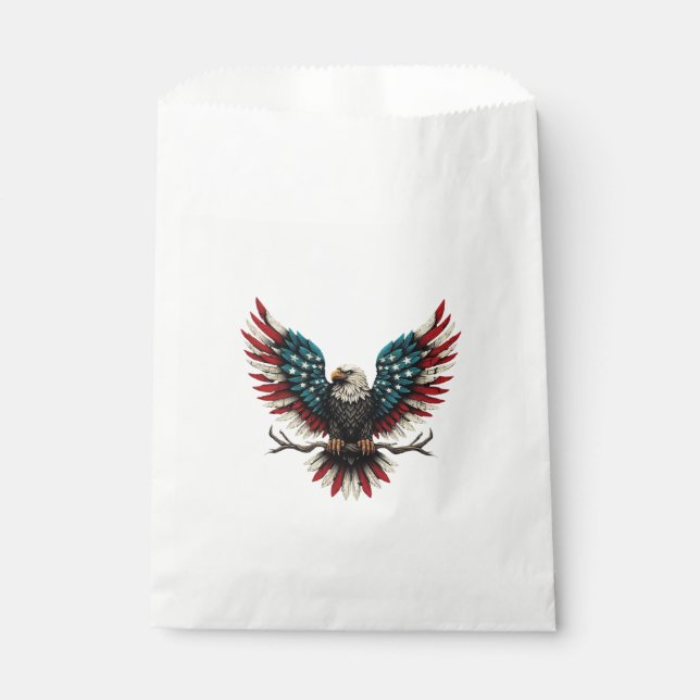 Bolsa De Papel Águila calva norteamericana/estadounidense patriót (Anverso)