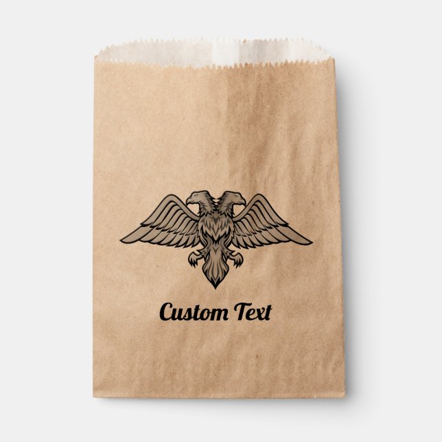 Bolsa De Papel Águila gris con dos caras favorecen la bolsa (Anverso)