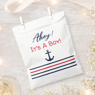 Bolsa De Papel ¡Ahoy es un chico! Baby Shower naumático