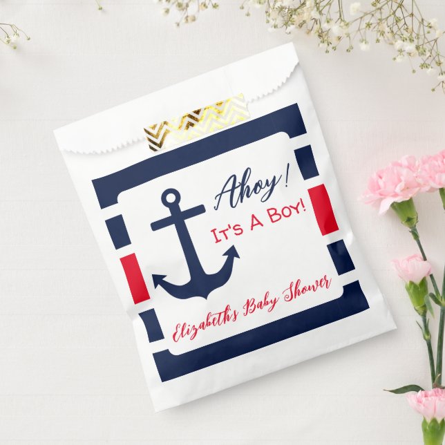 Bolsa De Papel ¡Ahoy es un chico! Baby Shower naumático (Sellado)