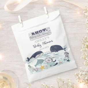 Bolsa De Papel Ahoy es un niño bajo el mar Baby Shower