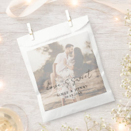 Bolsa De Papel Aimee Rustic Script Moderno Boda