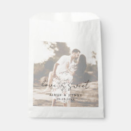 Bolsa De Papel Aimee Rustic Script Moderno Boda
