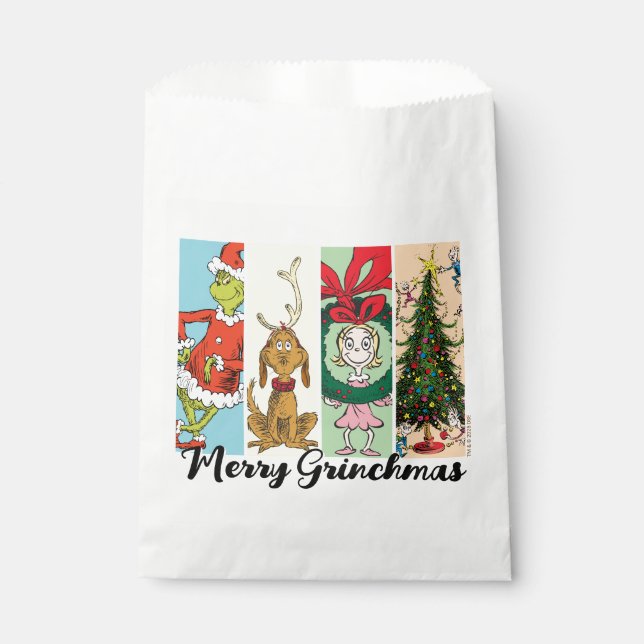 Bolsa De Papel Alegre Collage de Grinchmas (Anverso)