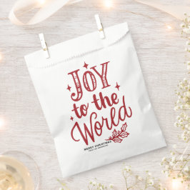 Bolsa De Papel Alegría Roja a la Carta de Navidad del Mundo