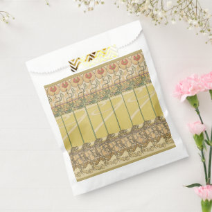 Bolsa De Papel Alfonse Mucha Amapolas Papel Pintado Floral Art No